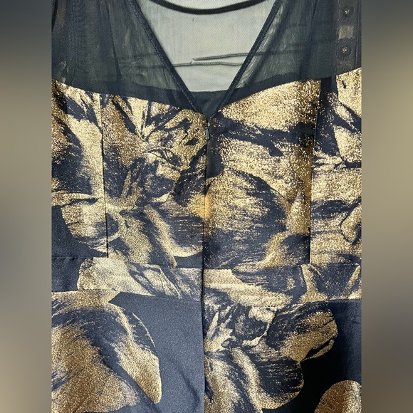 Kay Unger New York Floral Jacquard Jumpsuit, sz 14 - Picture 14 of 17